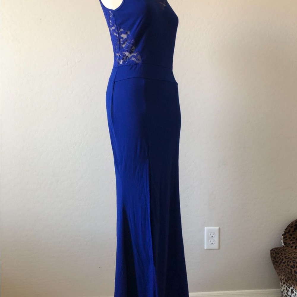 Viwenni Elegant Blue Sleeveless Dress